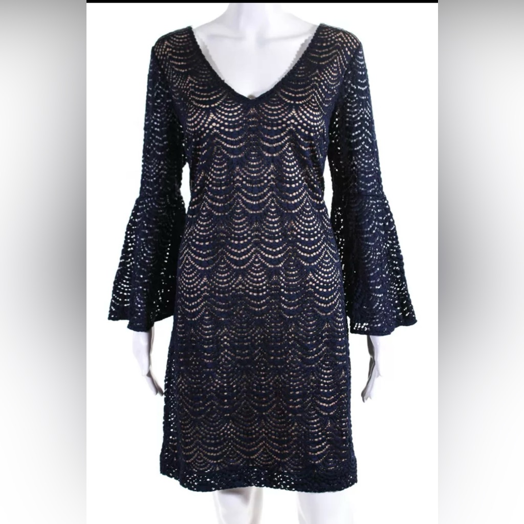 Lilly Pulitzer Navy Blue Dress Nwt Perfect Large